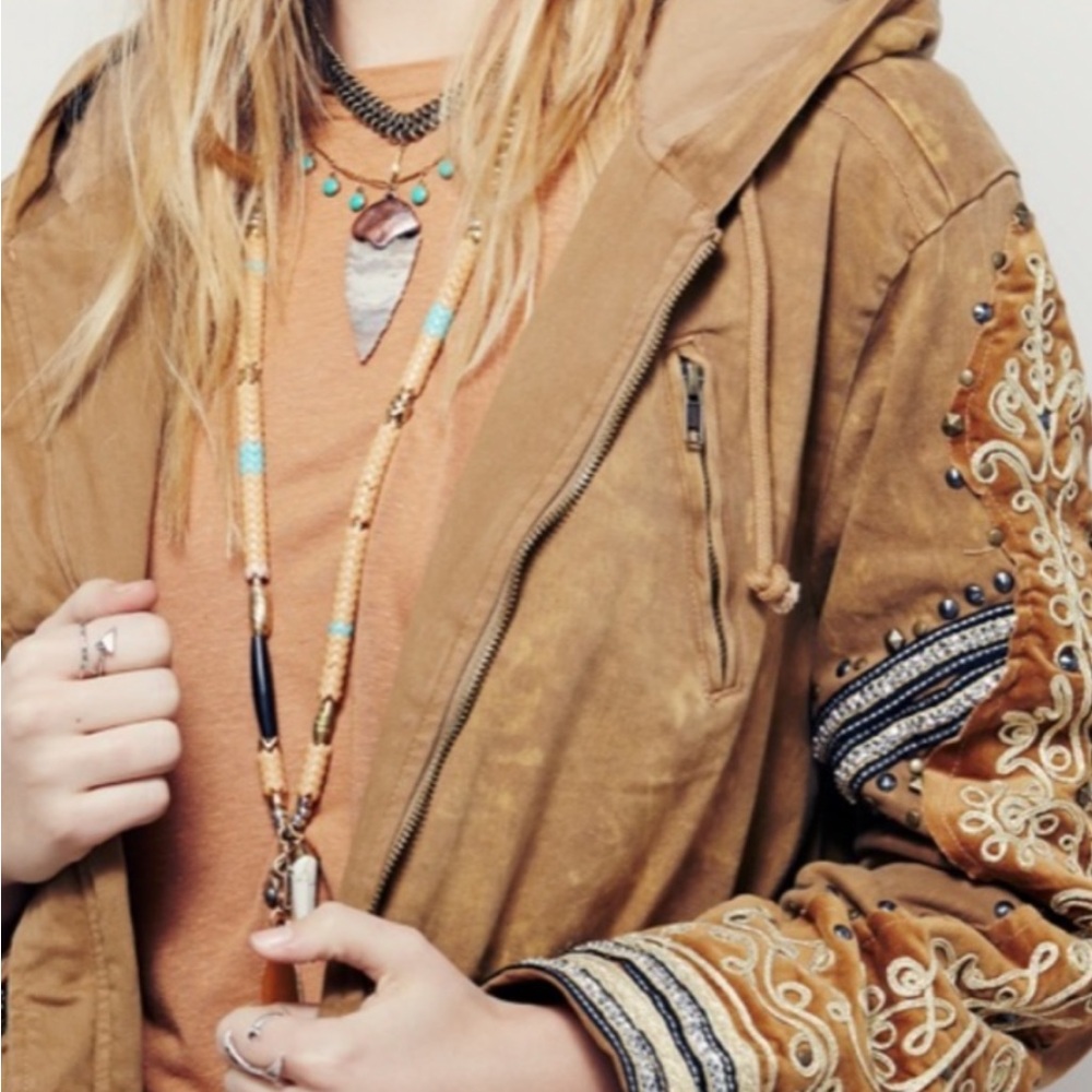 Free people size M Golden quills jacket - Picture 3 of 11
